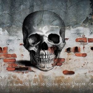Why do humans look so happy when they're dead?