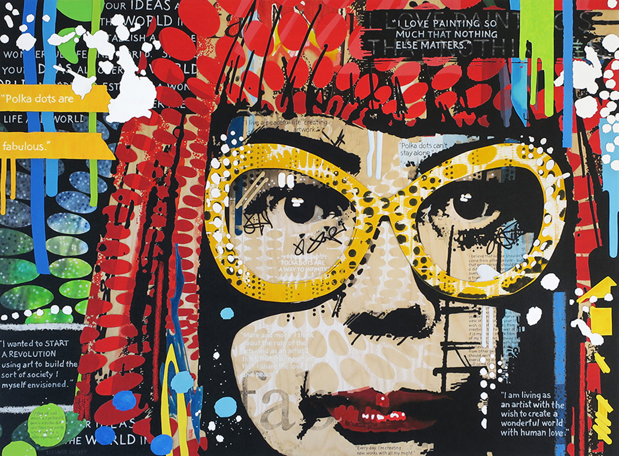 Portrait of Yayoi Kusama by Eleanor Turvey